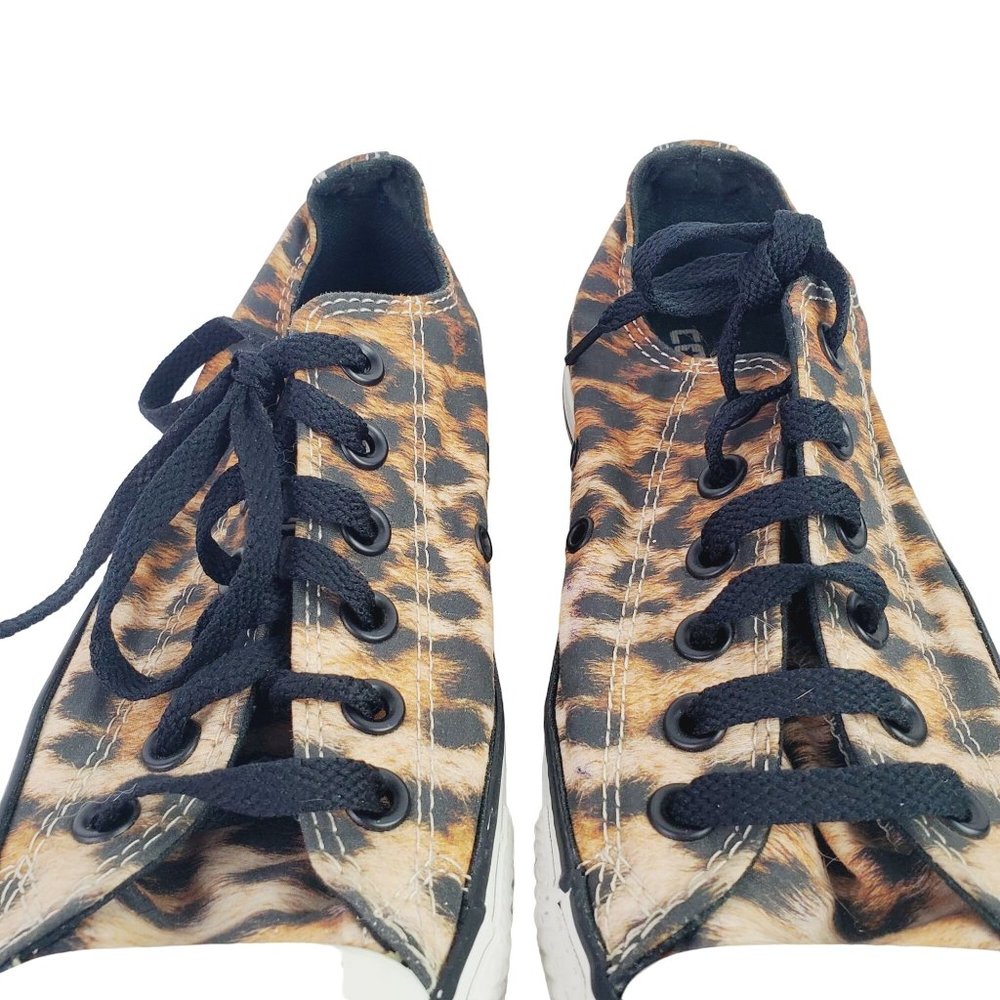 Converse All Star Low Top Flats Leopard Print. W7 M5 - Picture 7 of 10